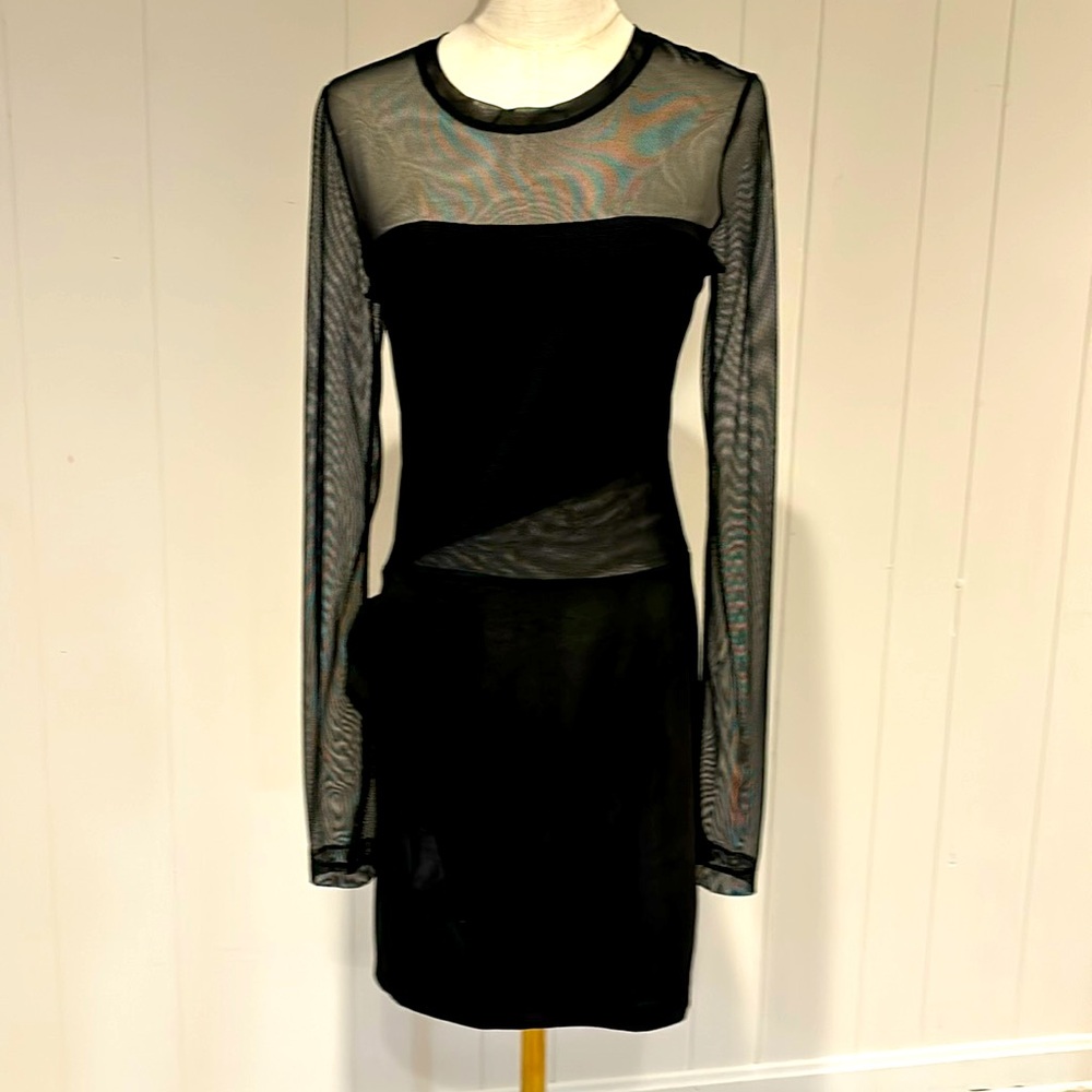 NWT BCBG Max Azria Black Mesh Dress